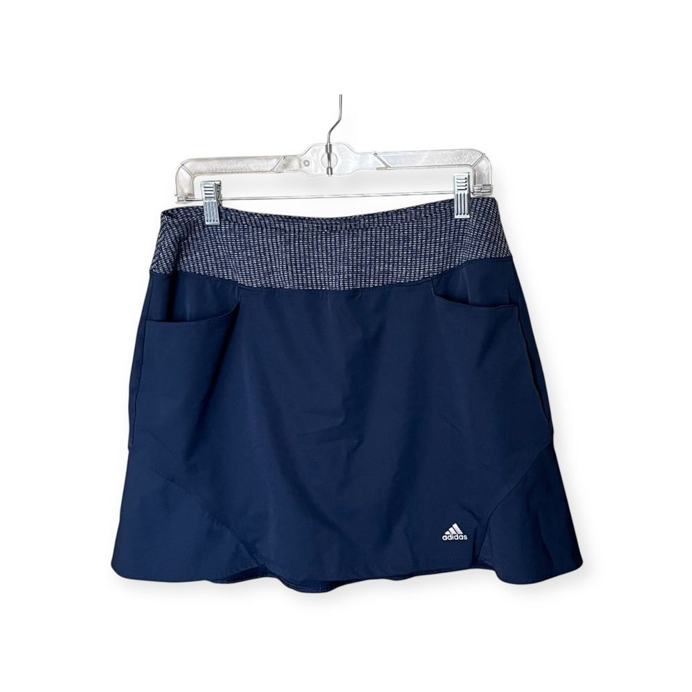 Adidas Golf Crew Navy Flare Pull-On Athletic Skort Pickleball Tennis Size Medium